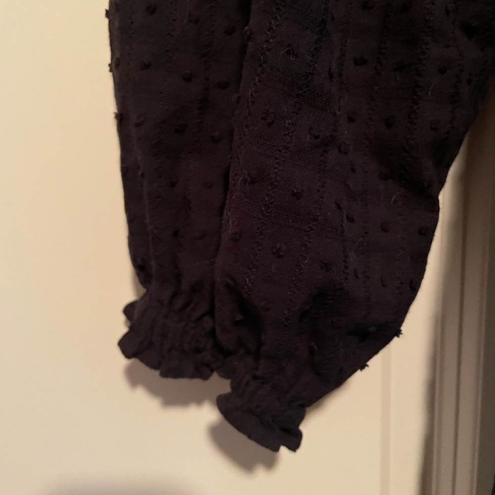 Hill house Scarlet Long Sleeve in black swiss dot medium - Picture 8 of 8